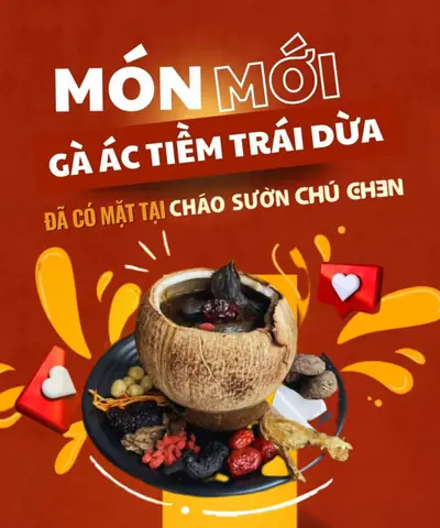 Gà Ác Tiềm Trái Dừa: Món Ăn Bổ Dưỡng Với 9 Loại Thảo Mộc Quý