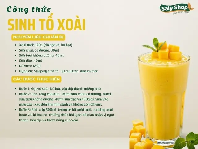 Cách Làm Sinh Tố Xoài Thơm Ngon, Mịn Mượt Chuẩn Vị Tại Nhà Cách Làm Sinh Tố Xoài Thơm Ngon, Mịn Mượt Chuẩn Vị Tại Nhà