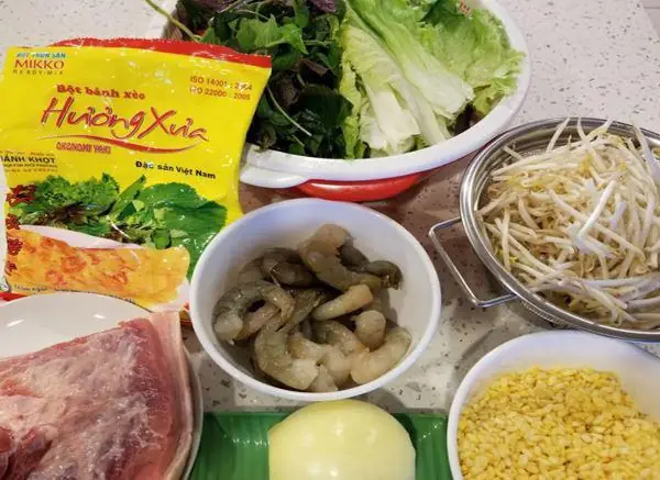 Nguyên Liệu Làm Bánh Xèo Miền Nam Chuẩn Vị Giòn Tan Tại Nhà