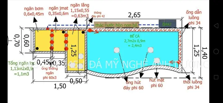 Bản Vẽ Hệ Thống Lọc Hồ Cá Koi Bản Vẽ Hệ Thống Lọc Hồ Cá Koi