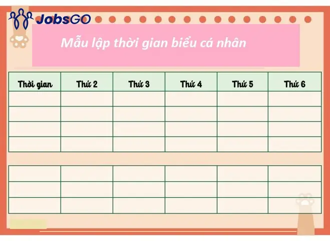 Bảng Thời Gian Biểu Bảng Thời Gian Biểu