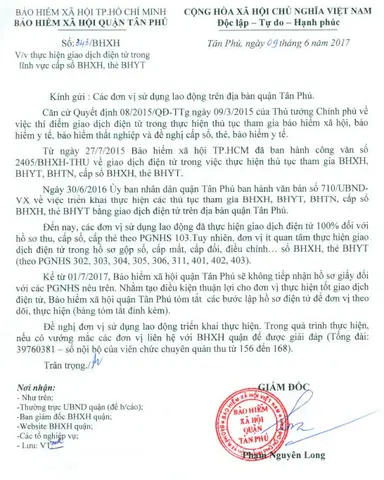 Bhxh Quận Tân Phú