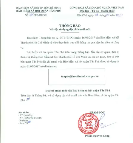 Bhxh Quận Tân Phú