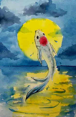 Cá Koi Nhảy Lên Mặt Nước Cá Koi Nhảy Lên Mặt Nước