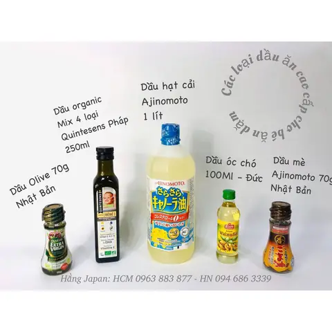 Các Loại Dầu Ăn Cho Bé Các Loại Dầu Ăn Cho Bé
