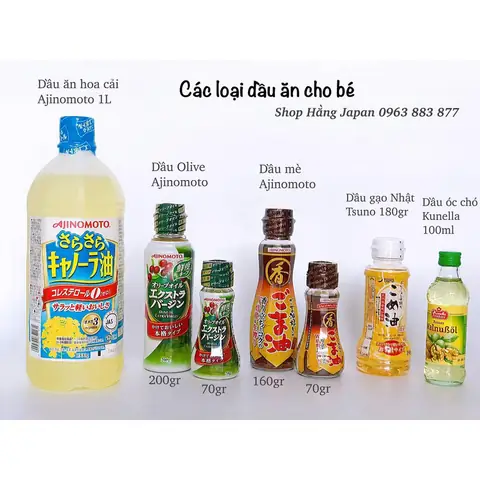 Các Loại Dầu Ăn Cho Bé Các Loại Dầu Ăn Cho Bé