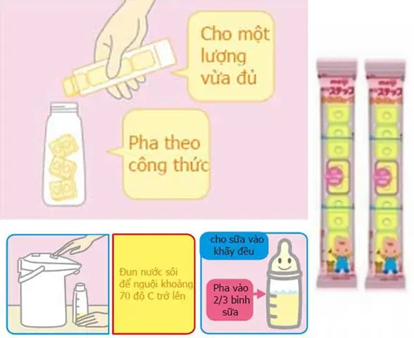 Cách Pha Thanh Sữa Non Meiji Cách Pha Thanh Sữa Non Meiji