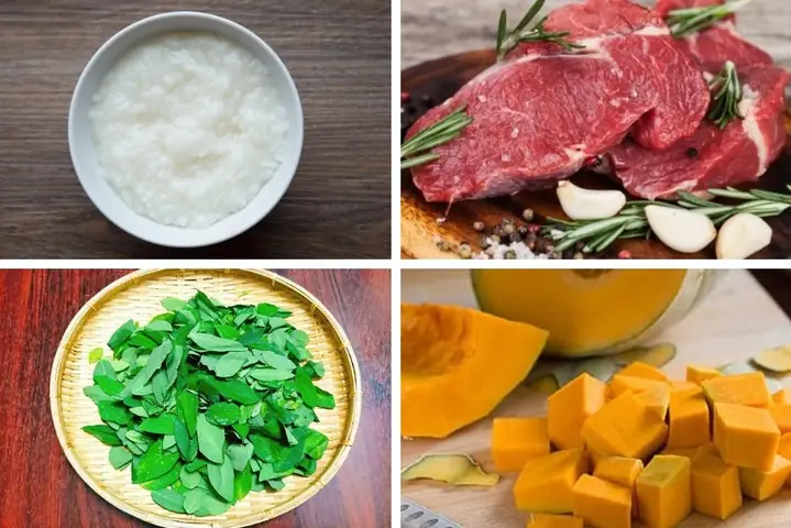 Cách Nấu Cháo Thịt Bò Bí Đỏ Rau Mồng Tơi Cho Bé Ăn Dặm Thơm Ngon, Đủ Chất Cách Nấu Cháo Thịt Bò Bí Đỏ Rau Mồng Tơi Cho Bé Ăn Dặm Thơm Ngon, Đủ Chất