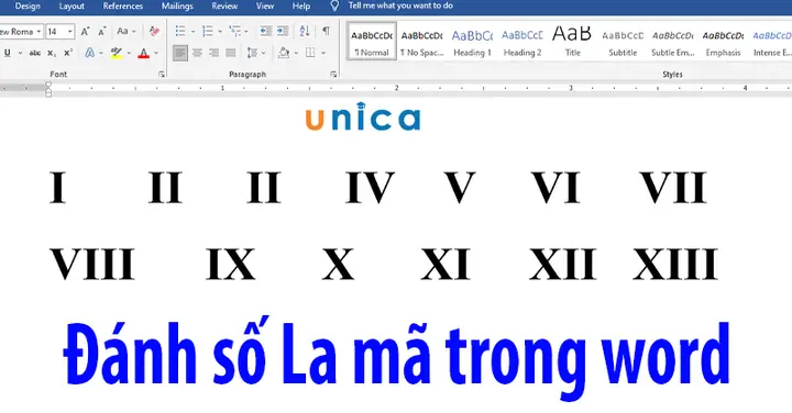 Chữ Số La Mã Chữ Số La Mã