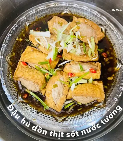 Cách Làm Đậu Hũ Dồn Thịt Sốt Nước Tương Đậm Đà Chuẩn Vị Gia Đình