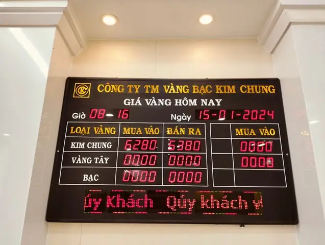 Giá Vàng Kim Chung Hôm Nay Giá Vàng Kim Chung Hôm Nay