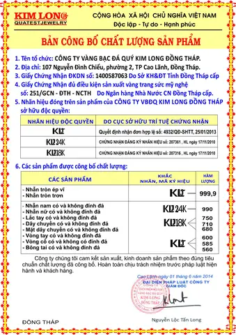Giá Vàng Kim Long Tam Nông Giá Vàng Kim Long Tam Nông