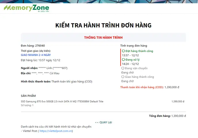 Kiểm Tra Đơn Hàng Kiểm Tra Đơn Hàng