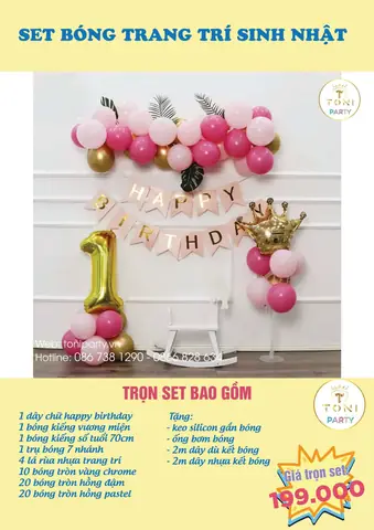 Set Trang Trí Sinh Nhật Cho Bé Set Trang Trí Sinh Nhật Cho Bé