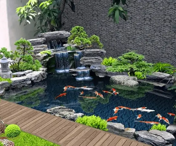Thi Công Hồ Cá Koi Đẹp Thi Công Hồ Cá Koi Đẹp