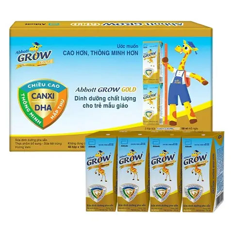Thùng 48 Hộp Sữa Abbott Grow Gold Hương Vani 180ml Thùng 48 Hộp Sữa Abbott Grow Gold Hương Vani 180ml