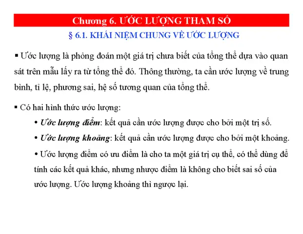Ước Lượng Là Gì Ước Lượng Là Gì