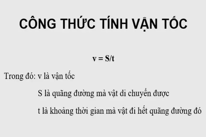 Vận Tốc Bằng Gì