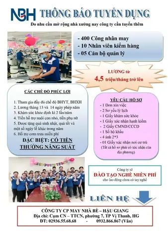 Việc Làm Vị Thanh