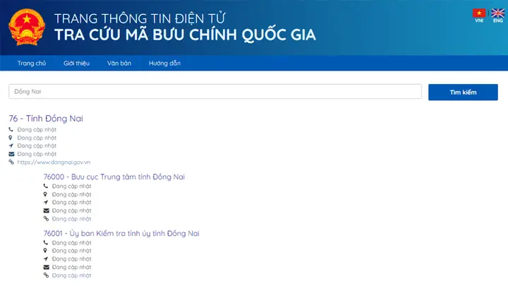 Zip Code Đồng Nai