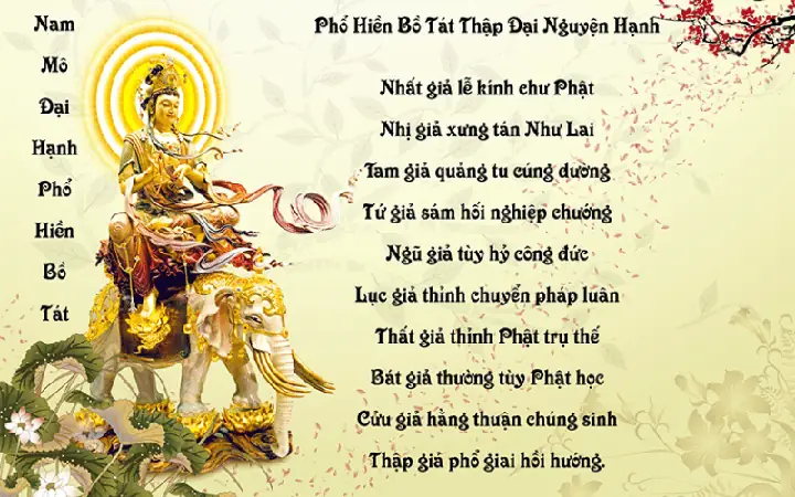 10 Hạnh Nguyện Của Bồ Tát Phổ Hiền: Ý Nghĩa Và Cách Thực Hành Trong Đời Sống 10 Hạnh Nguyện Của Bồ Tát Phổ Hiền: Ý Nghĩa Và Cách Thực Hành Trong Đời Sống
