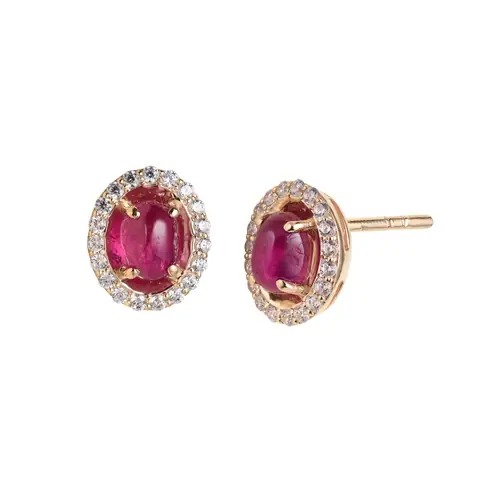 Bông Tai Ruby Đỏ Bông Tai Ruby Đỏ