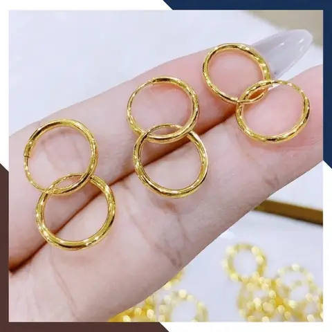 Bông Tai Vàng Trơn Bông Tai Vàng Trơn