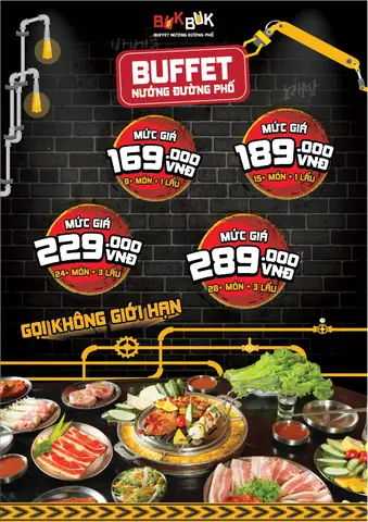 Bảng Giá Buffet Buk Buk Cập Nhật Mới Nhất: Các Mức Giá Và Thực Đơn Chi Tiết