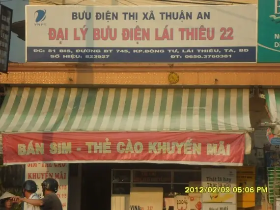 Danh Sách Địa Chỉ Và Thông Tin Bưu Điện, Bưu Cục Tại Phường Lái Thiêu, Thuận An