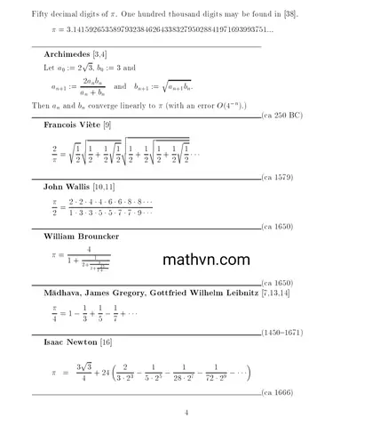 Công Thức Tính Số Pi: Tổng Hợp Các Phương Pháp Từ Cơ Bản Đến Hiện Đại Công Thức Tính Số Pi: Tổng Hợp Các Phương Pháp Từ Cơ Bản Đến Hiện Đại