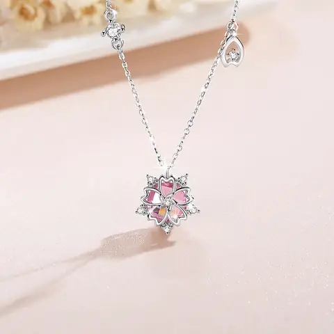 Dây Chuyền Bạc Hoa Anh Đào Dây Chuyền Bạc Hoa Anh Đào