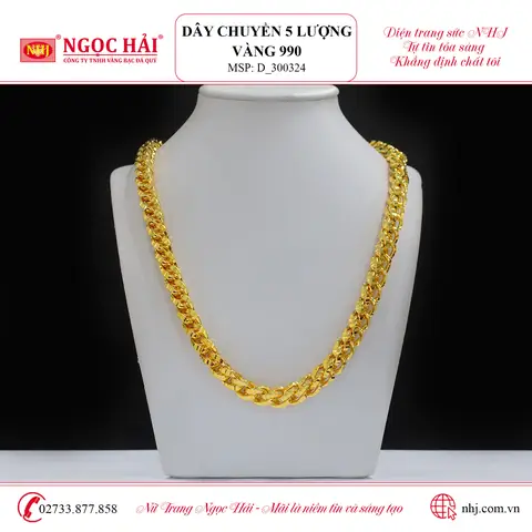 Dây Chuyền Vàng 24k Nữ 5 Chỉ Dây Chuyền Vàng 24k Nữ 5 Chỉ