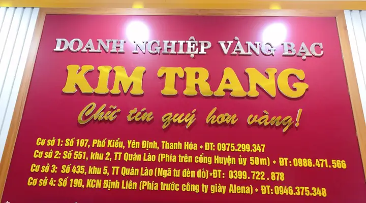 Bảng Giá Vàng Tiệm Vàng Kim Trang Hôm Nay Mới Nhất
