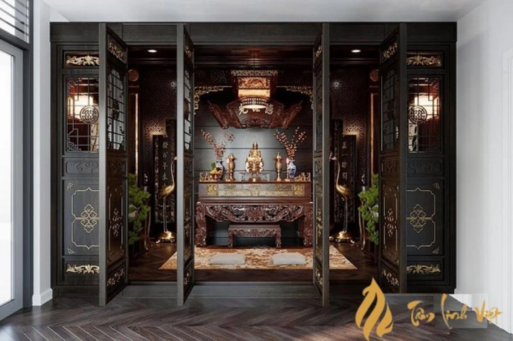 Hình Ảnh Bàn Thờ Xung Với Cửa: Nguyên Nhân, Hệ Lụy & Cách Hóa Giải Chuẩn Phong Thủy Dành Cho Gia Chủ