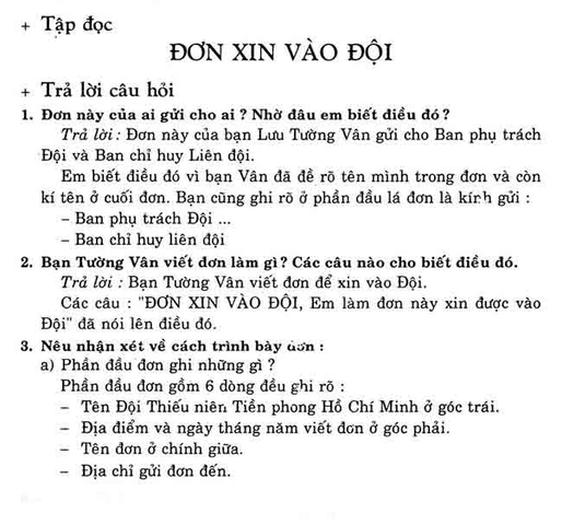 Hình Ảnh Mẫu Đơn Xin Vào Đội Thường Xuyên Dùng – Hướng Dẫn Chi Tiết Cho Học Sinh Lớp 3