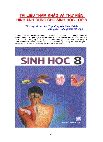 Tải Trọn Bộ Hình Ảnh Sách Sinh Học 8 (chương Trình Cũ & Mới) Cho Giáo Viên, Học Sinh