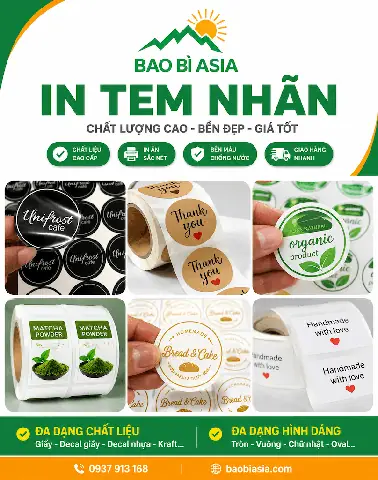 In Tem Nhãn Giá Rẻ: Dịch Vụ In Decal Theo Yêu Cầu Chất Lượng Cao In Tem Nhãn Giá Rẻ: Dịch Vụ In Decal Theo Yêu Cầu Chất Lượng Cao