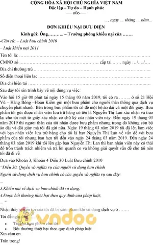 Hướng Dẫn Quy Trình Khiếu Nại Bưu Điện Vietnam Post Nhanh Chóng Và Hiệu Quả Hướng Dẫn Quy Trình Khiếu Nại Bưu Điện Vietnam Post Nhanh Chóng Và Hiệu Quả