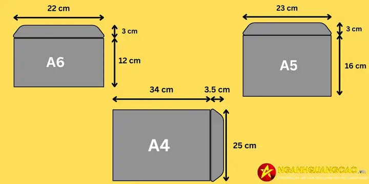 Tổng Hợp Kích Thước Phong Bì – Bao Thư Tiêu Chuẩn A4, A5, A6 Phổ Biến Nhất