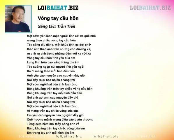 Lời Bài Vòng Tay Cầu Hôn Lời Bài Vòng Tay Cầu Hôn