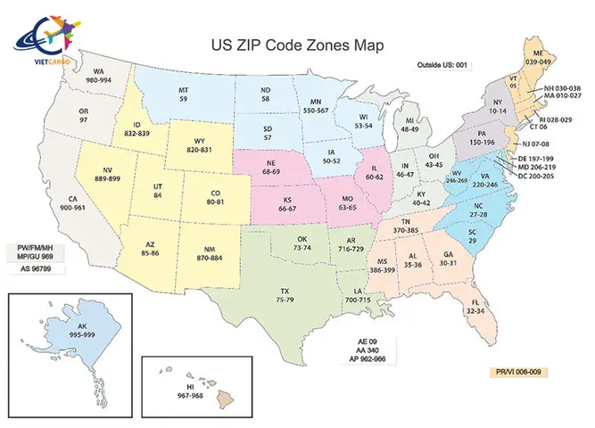 Mã Zip United States: Bảng Tra Cứu Mã Bưu Chính Mỹ Đầy Đủ Và Chuẩn Xác Mã Zip United States: Bảng Tra Cứu Mã Bưu Chính Mỹ Đầy Đủ Và Chuẩn Xác