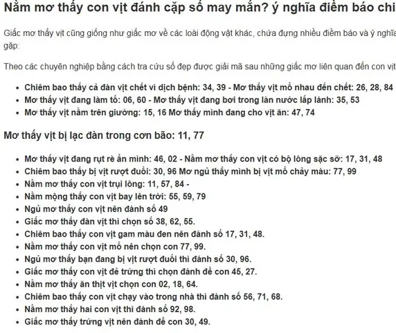 Mơ Thấy Làm Thịt Vịt Đánh Con Gì? Ý Nghĩa, Dự Đoán Và Con Số May Mắn Mơ Thấy Làm Thịt Vịt Đánh Con Gì? Ý Nghĩa, Dự Đoán Và Con Số May Mắn