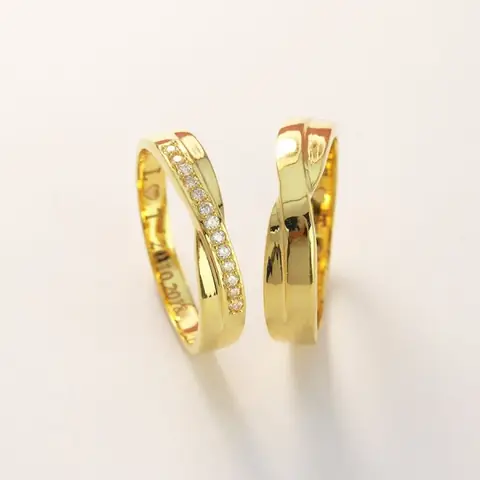 Nhẫn Cặp Mạ Vàng 18k Nhẫn Cặp Mạ Vàng 18k