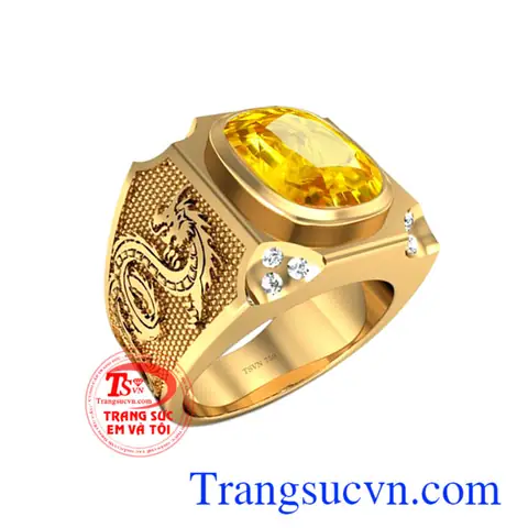 Nhẫn Đá Saphia Vàng