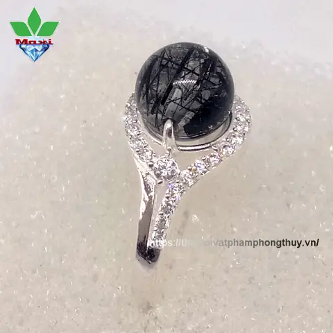 Nhẫn Thạch Anh Tóc Đen Nhẫn Thạch Anh Tóc Đen