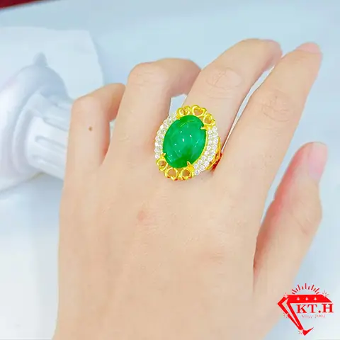 Nhẫn Vàng Hột Cẩm Thạch Nam Nhẫn Vàng Hột Cẩm Thạch Nam