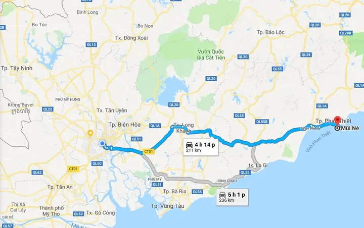 Khoảng Cách Sài Gòn – Phan Thiết: Bao Nhiêu Km Và Cách Di Chuyển Tiện Lợi