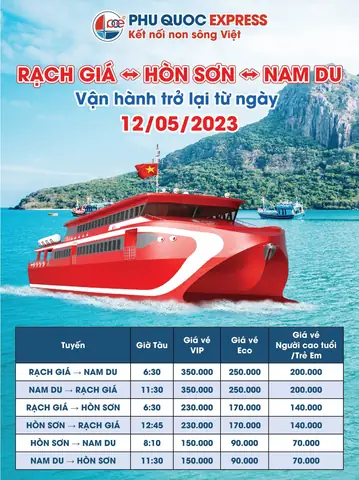 Vé Tàu Rạch Giá Hòn Sơn 2026: Lịch Trình, Giá Vé Và Hướng Dẫn Đặt Online Vé Tàu Rạch Giá Hòn Sơn 2026: Lịch Trình, Giá Vé Và Hướng Dẫn Đặt Online