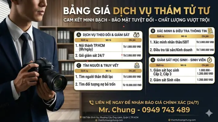 Top 10 Công Ty Dịch Vụ Thám Tử Tphcm Uy Tín, Chuyên Nghiệp Và Bảng Giá Mới Nhất Top 10 Công Ty Dịch Vụ Thám Tử Tphcm Uy Tín, Chuyên Nghiệp Và Bảng Giá Mới Nhất