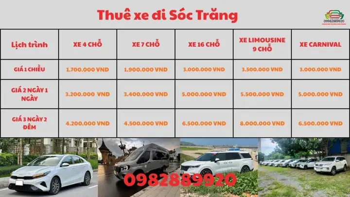 Dịch Vụ Thuê Xe Tại Sóc Trăng: Bảng Giá Và Địa Chỉ Cho Thuê Uy Tín (4 - 45 Chỗ)